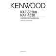 KENWOOD KAF-1030 Owners Manual