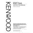 KENWOOD KGC7043 Owners Manual