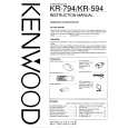 KENWOOD KR594 Owners Manual