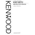 KENWOOD KAC8070 Owners Manual