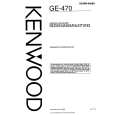 KENWOOD GE-470 Owners Manual