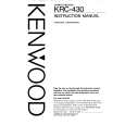 KENWOOD KRC430 Owners Manual