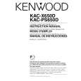 KENWOOD KACX650D Owners Manual