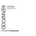 KENWOOD KAV7500 Owners Manual