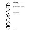 KENWOOD GE-850 Owners Manual