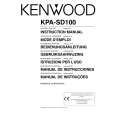 KENWOOD KPA-SD100 Owners Manual