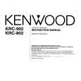 KENWOOD KRC802 Owners Manual