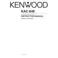 KENWOOD KAC-648 Owners Manual