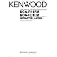 KENWOOD KCAR41FM Owners Manual