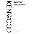 KENWOOD KRV8540 Owners Manual