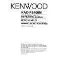 KENWOOD KACPS400M Owners Manual