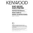 KENWOOD KACX810D Owners Manual
