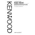 KENWOOD KGC-6040 Owners Manual