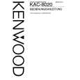 KENWOOD KAC8020 Owners Manual